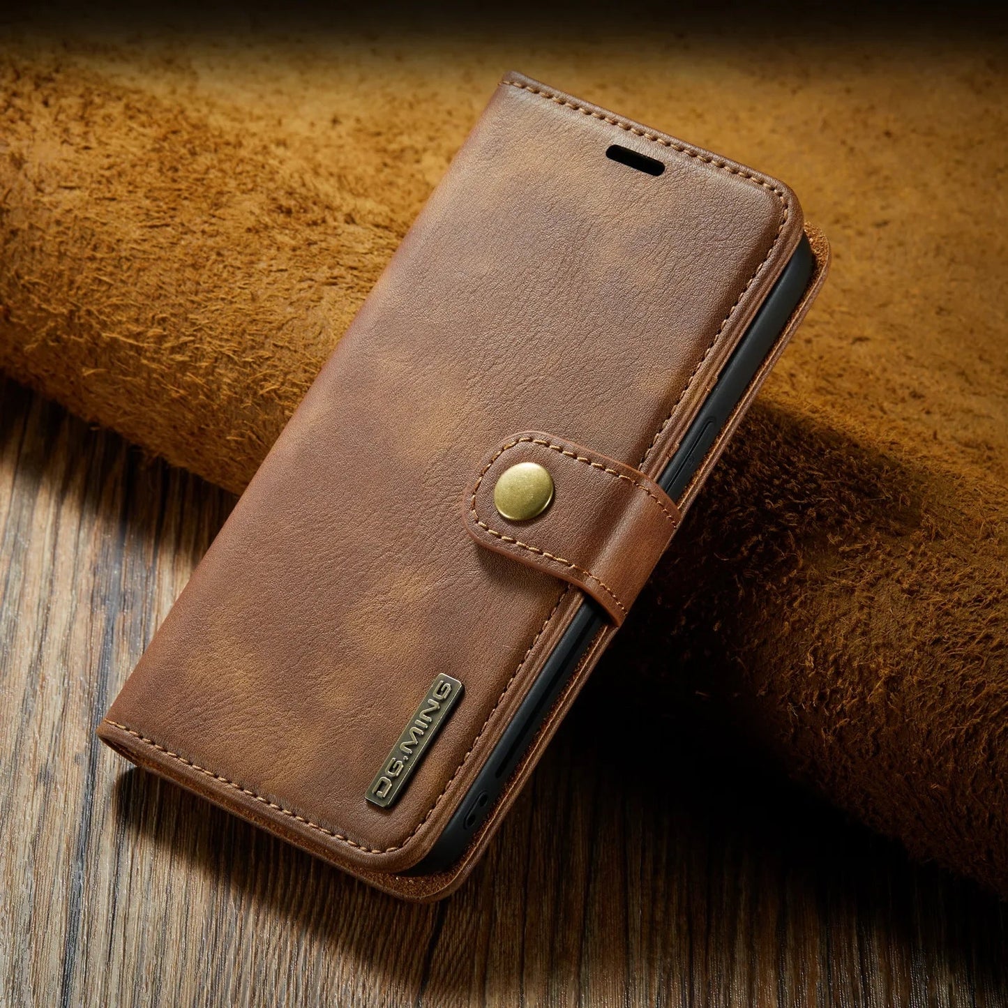 FF19.8-21.8 Detachable Magnetic Leather Phone Case for IPhone 16 Pro Max 15 12 13 11 14 Plus