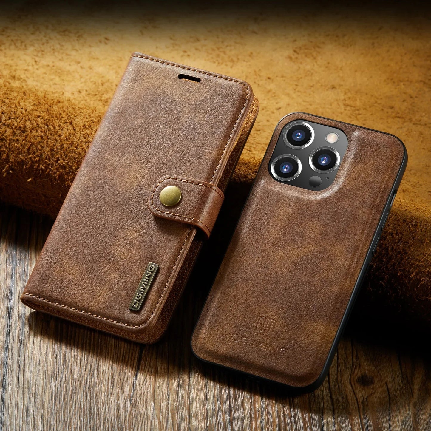 FF19.8-21.8 Detachable Magnetic Leather Phone Case for IPhone 16 Pro Max 15 12 13 11 14 Plus