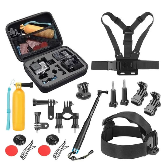 FF45.8 Action Cam tripod monopod Accessories Set Chest Head Strap Mount Kits for GoPro Hero