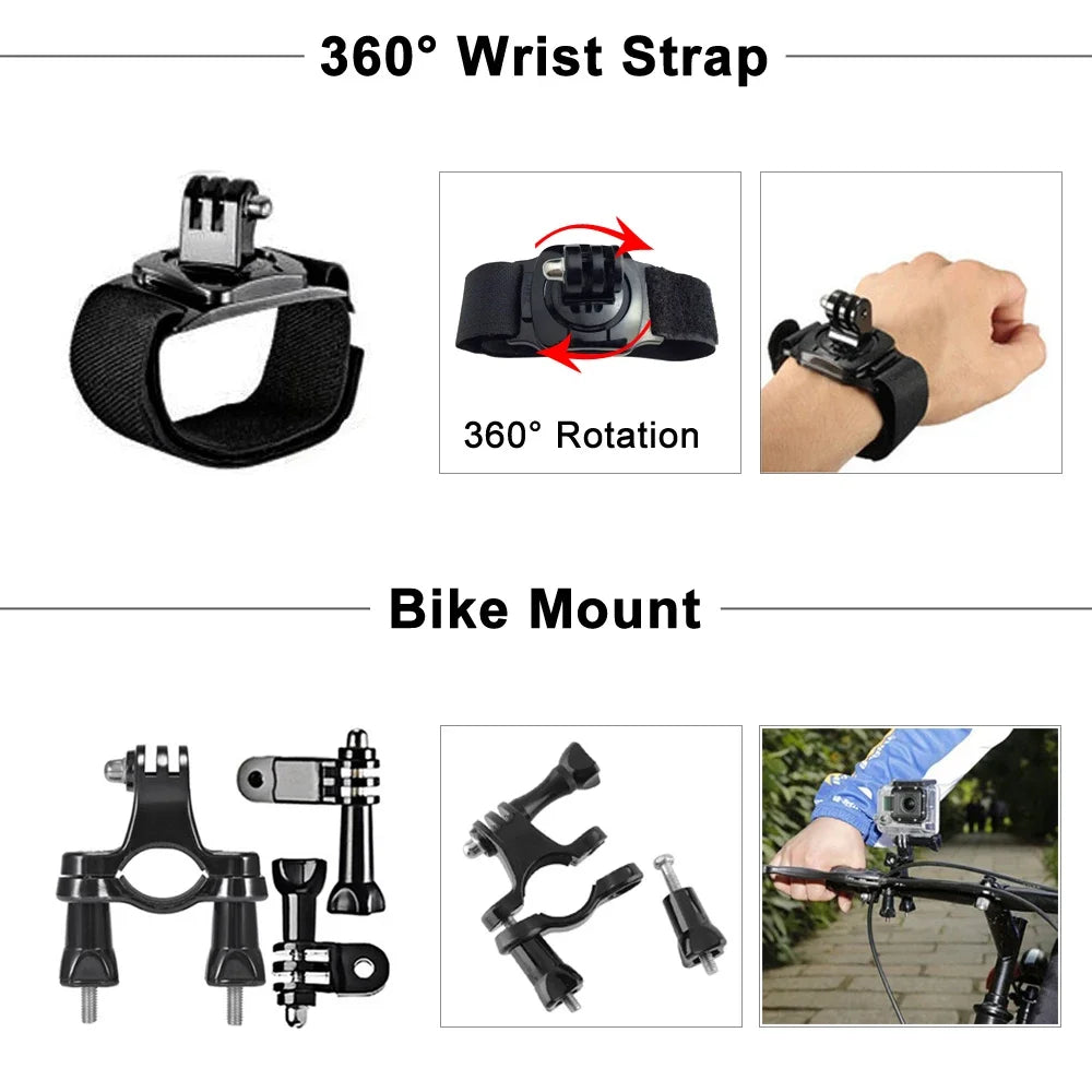 FF52.8 Action Camera Accessories Chest strap Set for GoPro Hero Black Mount for Yi 4k for DJI for Sjcam