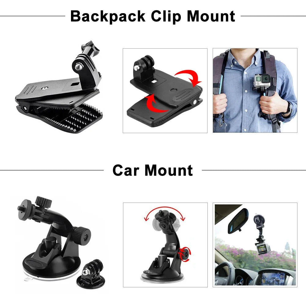 FF52.8 Action Camera Accessories Chest strap Set for GoPro Hero Black Mount for Yi 4k for DJI for Sjcam