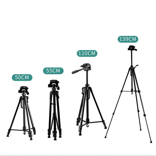 FF75.8 Camera Tripod Monopod Portable 50 to 139cm Aluminum Alloy for Smartphone Camera DSLR Projector