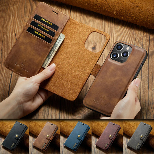 FF19.8-21.8 Detachable Magnetic Leather Phone Case for IPhone 16 Pro Max 15 12 13 11 14 Plus