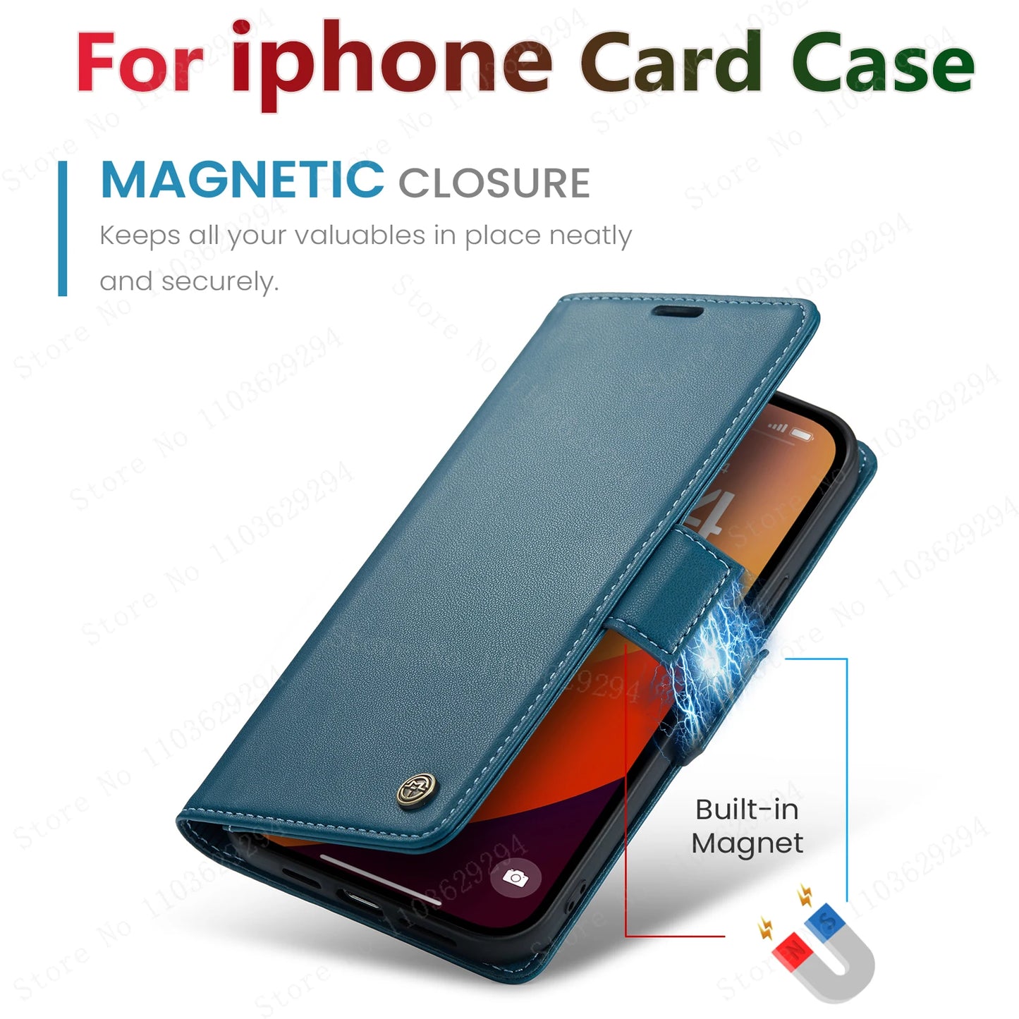 FF17.8 Card holder Wallet cover With Leather Phone Case For Iphone 16 15 14 13 12 11Pro Max Case Iphone