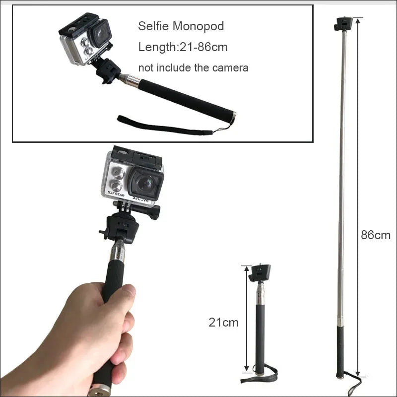 FF31.8 Kit for Gopro Hero Selfie Stick Monopod Mounts for SJCAM SJ4000 Tripod for Yi 4K EKEN H9R Action camera Accessories