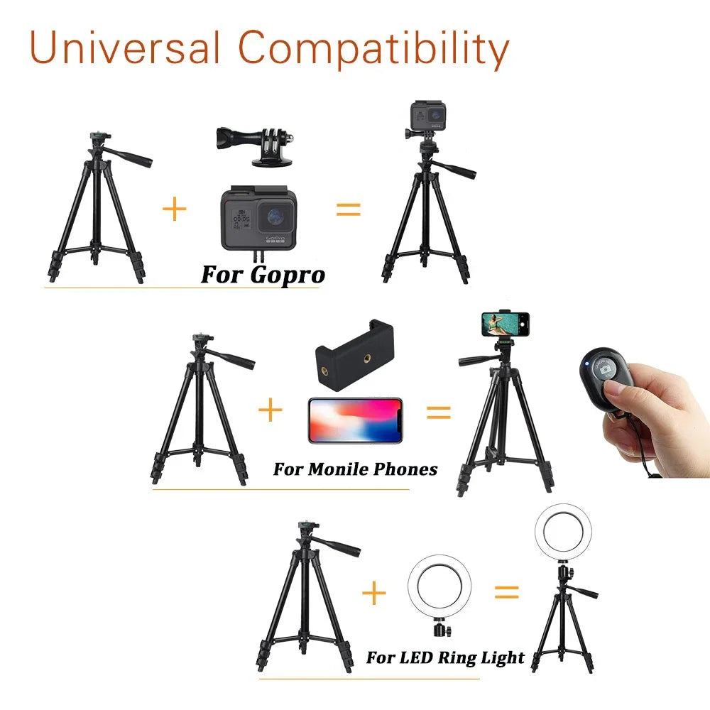 FF33.8 Multifunction Tripod For Mobile Tripod Camera Portable SLR Support Bluetooth Desktop Cam Stand Monopod Smartphone