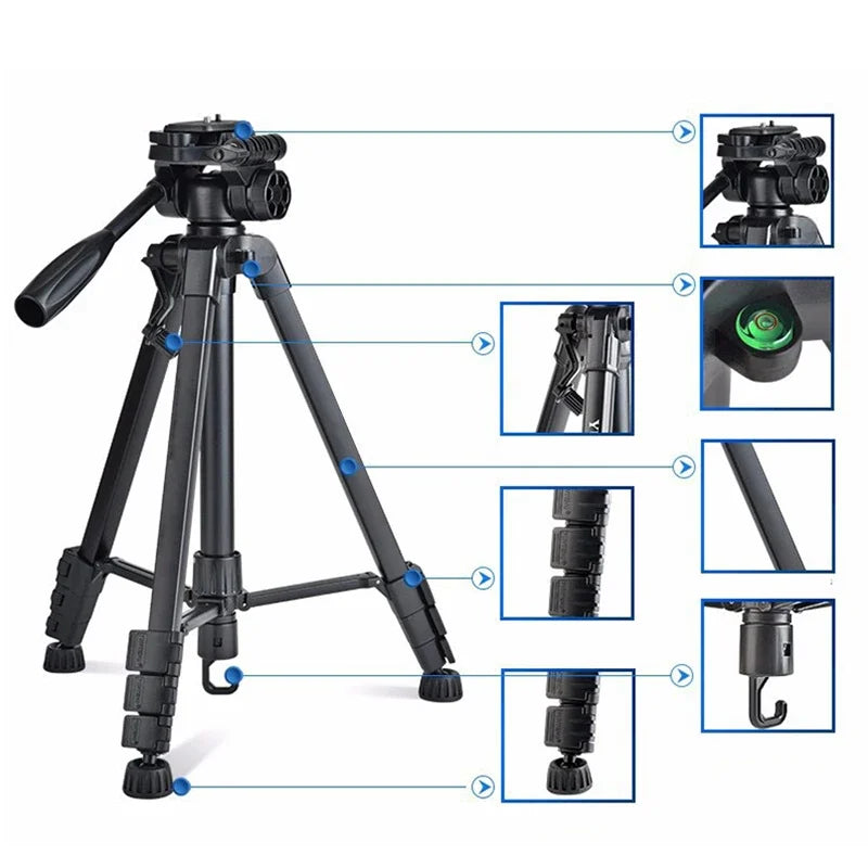 FF120-135  Camera Tripod for DSLR Cameras Camcorders Mini Projector Professional Video Tripod Horizontal Mount