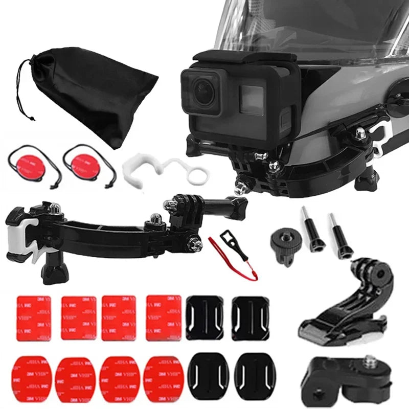 FF16.8-24.8 Action Camera Motorcycle Mount Riding Belt Head Accessory Adjustable Base Helmet Mount for GoPro Xiaomi EKEN Dji