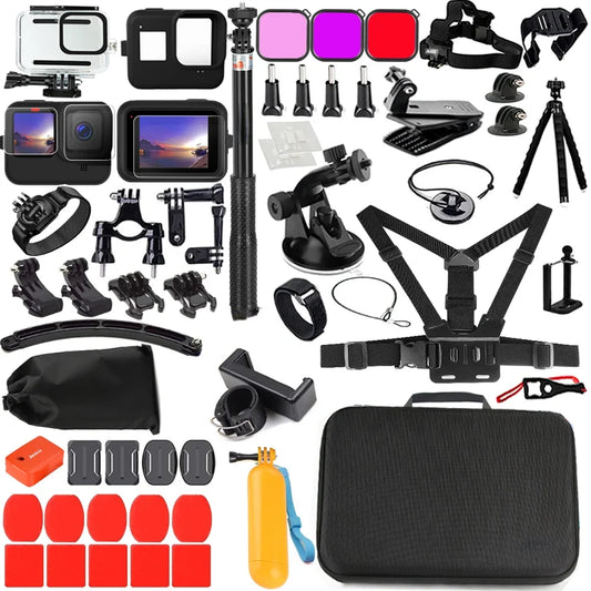 FF89.8 Tripod monopod Accessories Kit for Gopro Hero  Waterproof Housing Screen Film