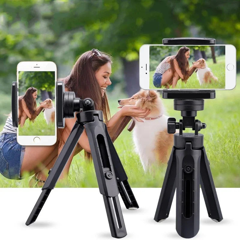 FF23.8 Universal Retractable Desktop Tripod Phone Holder For Live Broadcast / Portable Desk Live Stream Tripod Mobile Phone