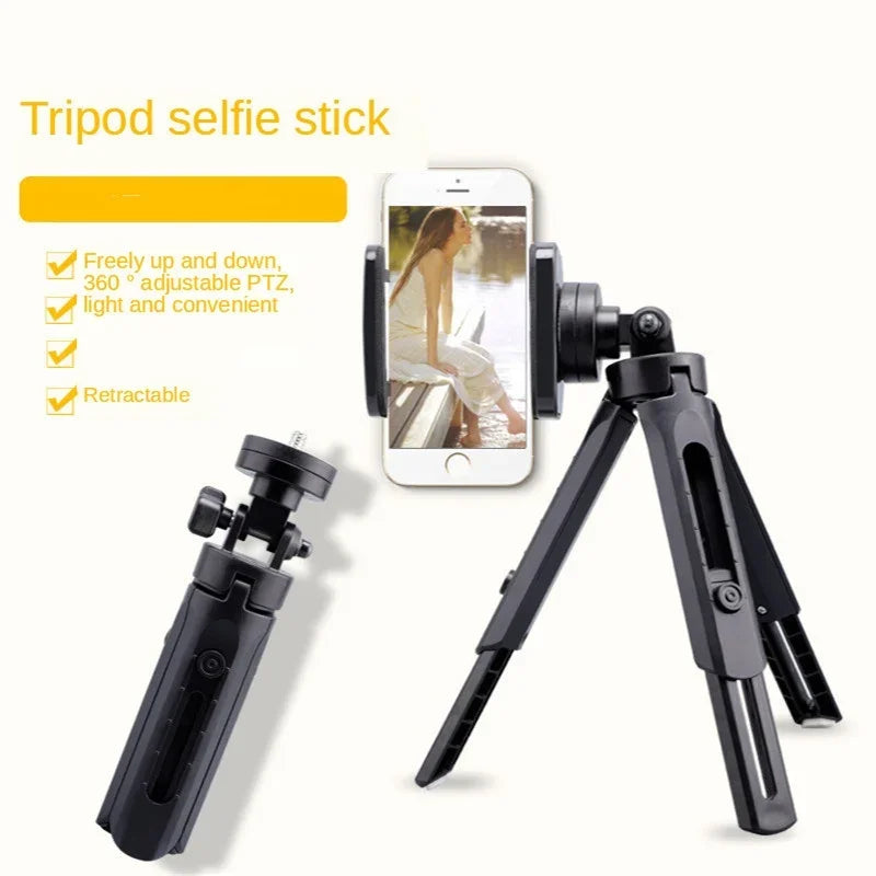 FF23.8 Universal Retractable Desktop Tripod Phone Holder For Live Broadcast / Portable Desk Live Stream Tripod Mobile Phone