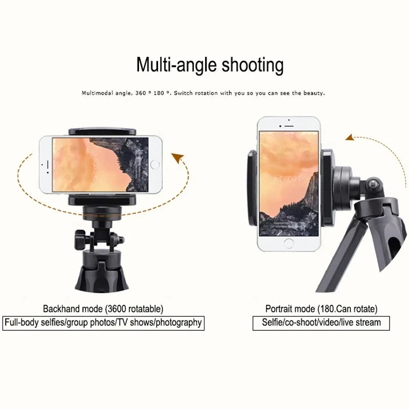 FF23.8 Universal Retractable Desktop Tripod Phone Holder For Live Broadcast / Portable Desk Live Stream Tripod Mobile Phone