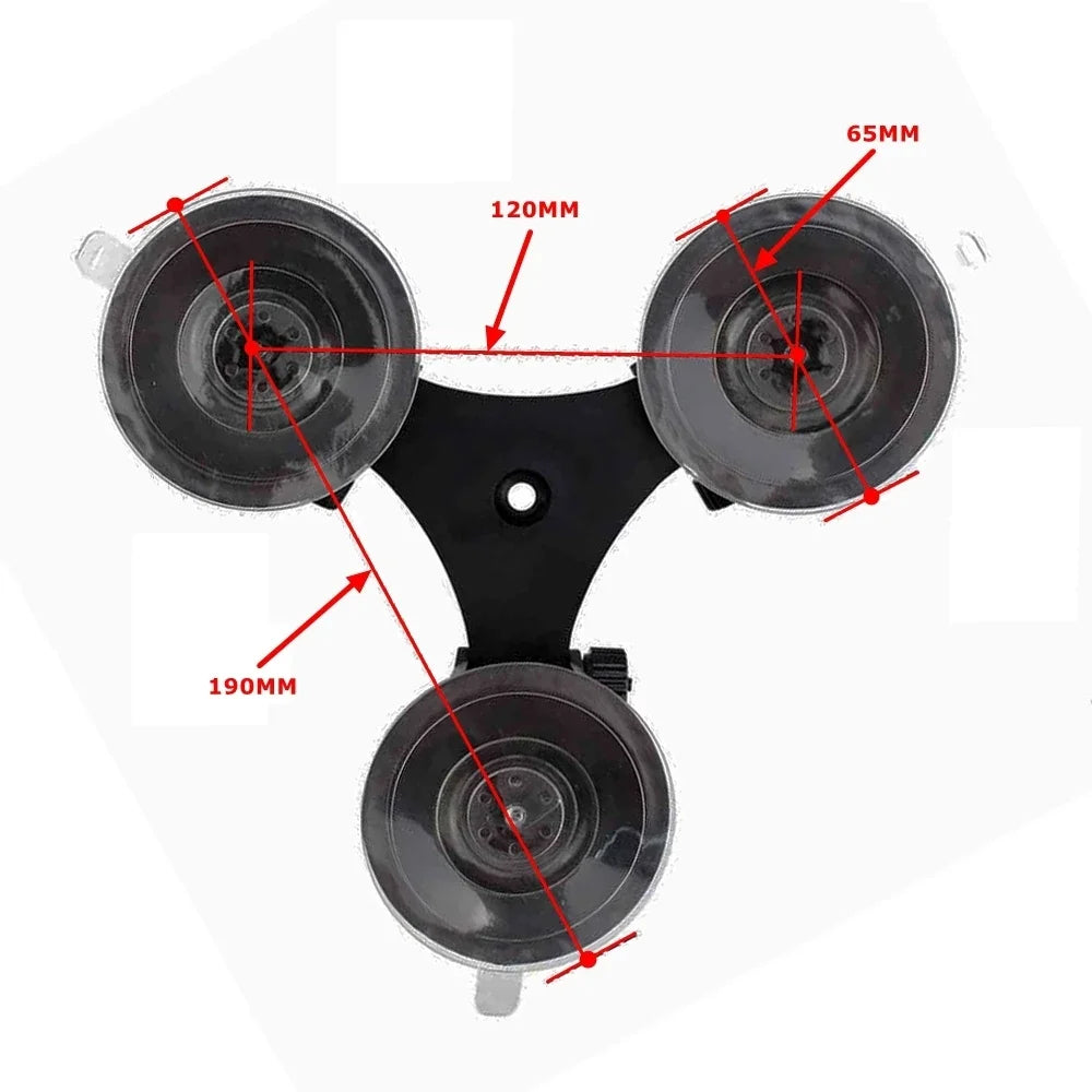 FF16.8 for Gopro hero Triangle suction cup bracket off-road vehicle suction cup bracket for SJCAM for Xiaoyi for eken Sports camera