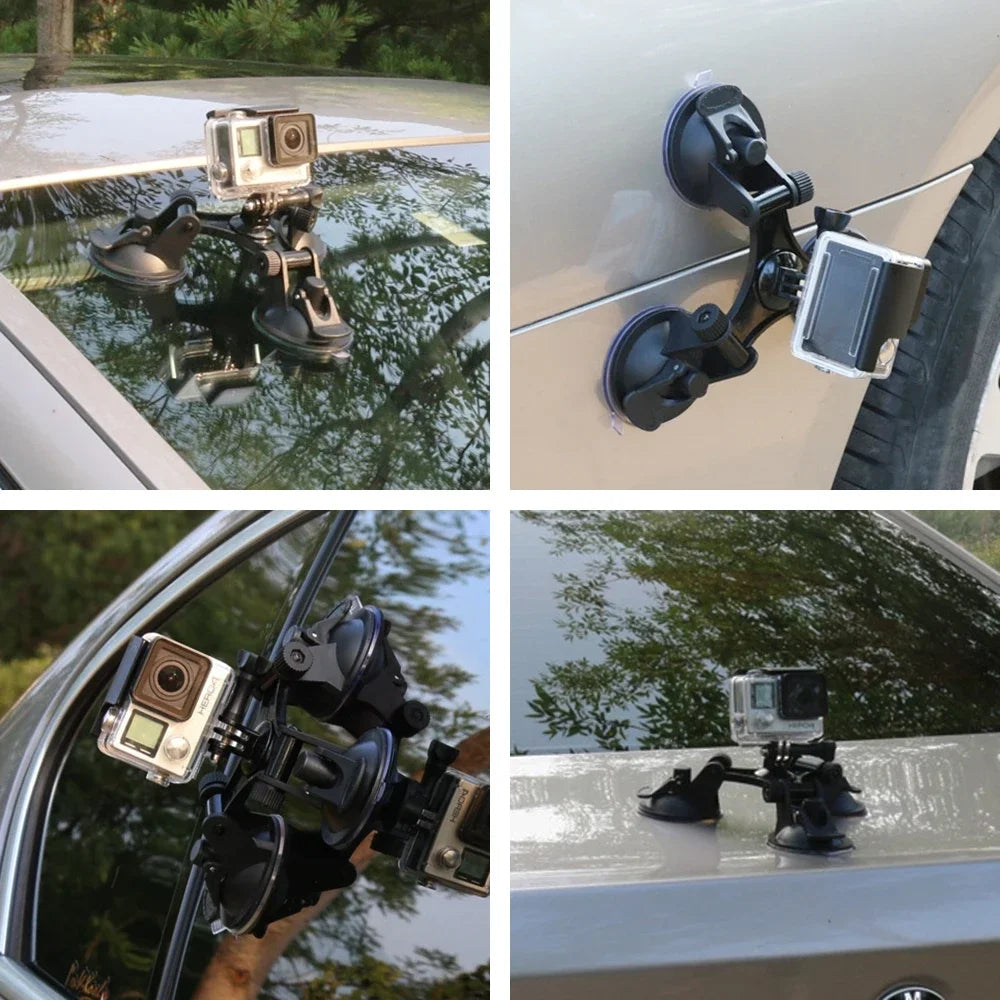 FF16.8 for Gopro hero Triangle suction cup bracket off-road vehicle suction cup bracket for SJCAM for Xiaoyi for eken Sports camera