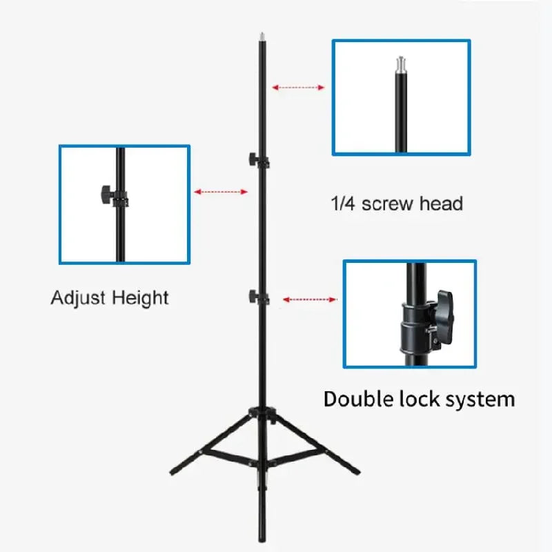 FF135 with 1/4 Screw Photography Portable Tripod  for Camera Laser Level Projector Softbox LED Ring Light Phone